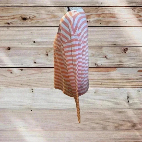 A NEW DAY SIZE MEDIUM PEACH AND WHITE STRIPES WITH POCKET - Picture 4 of 4